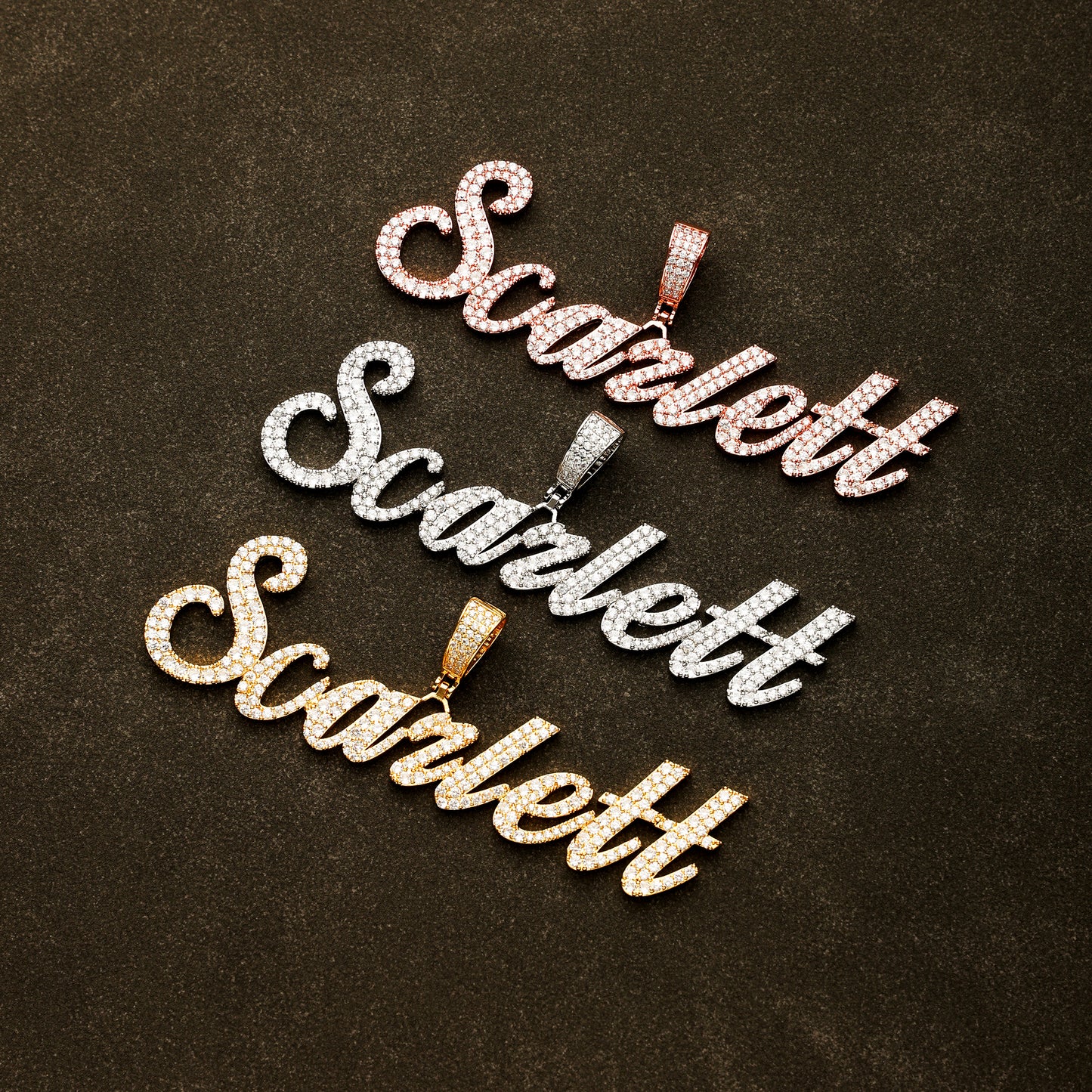 Custom Letter Name Necklace Gold