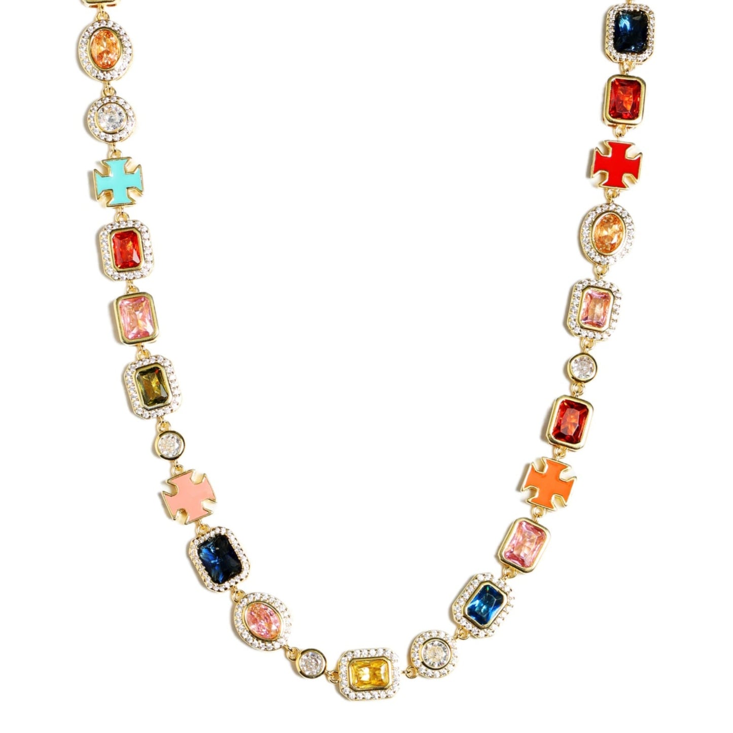 Gold Solstice Gemstone Necklace (Unisex)