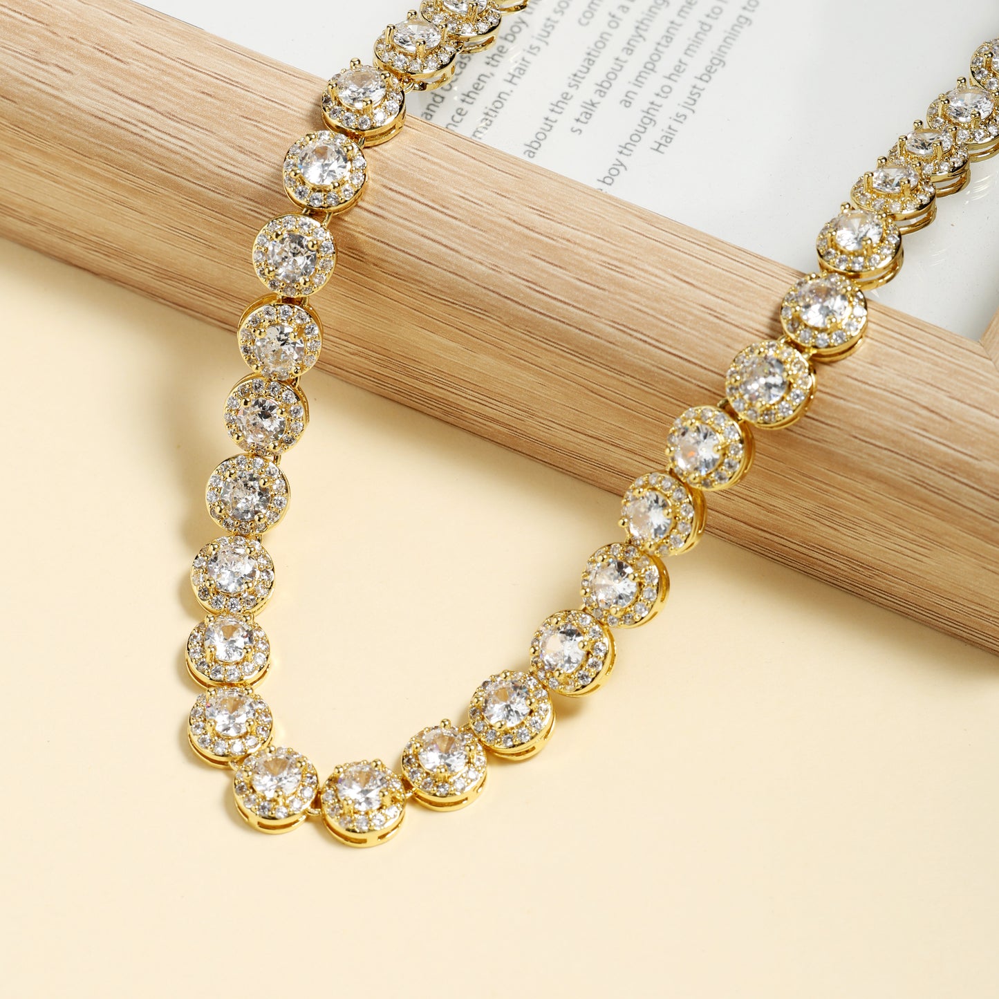 8mm Iced Out Round Cluster Chain