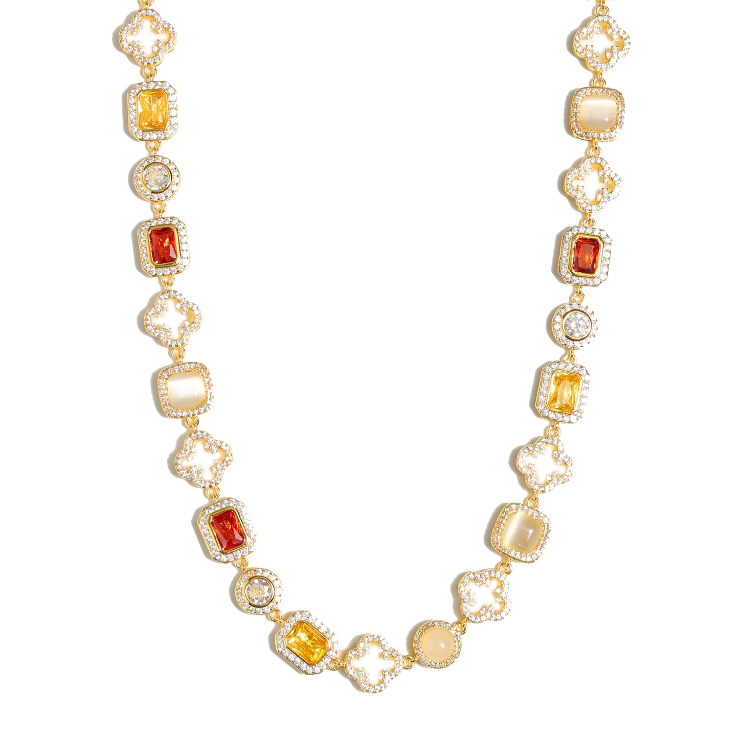 Iced Gemstone Necklace