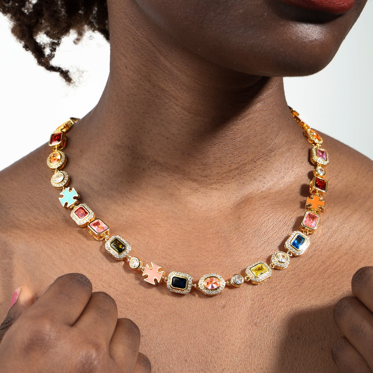 Gold Solstice Bundle (Gemstone Necklaceļ¼ Bracelet)