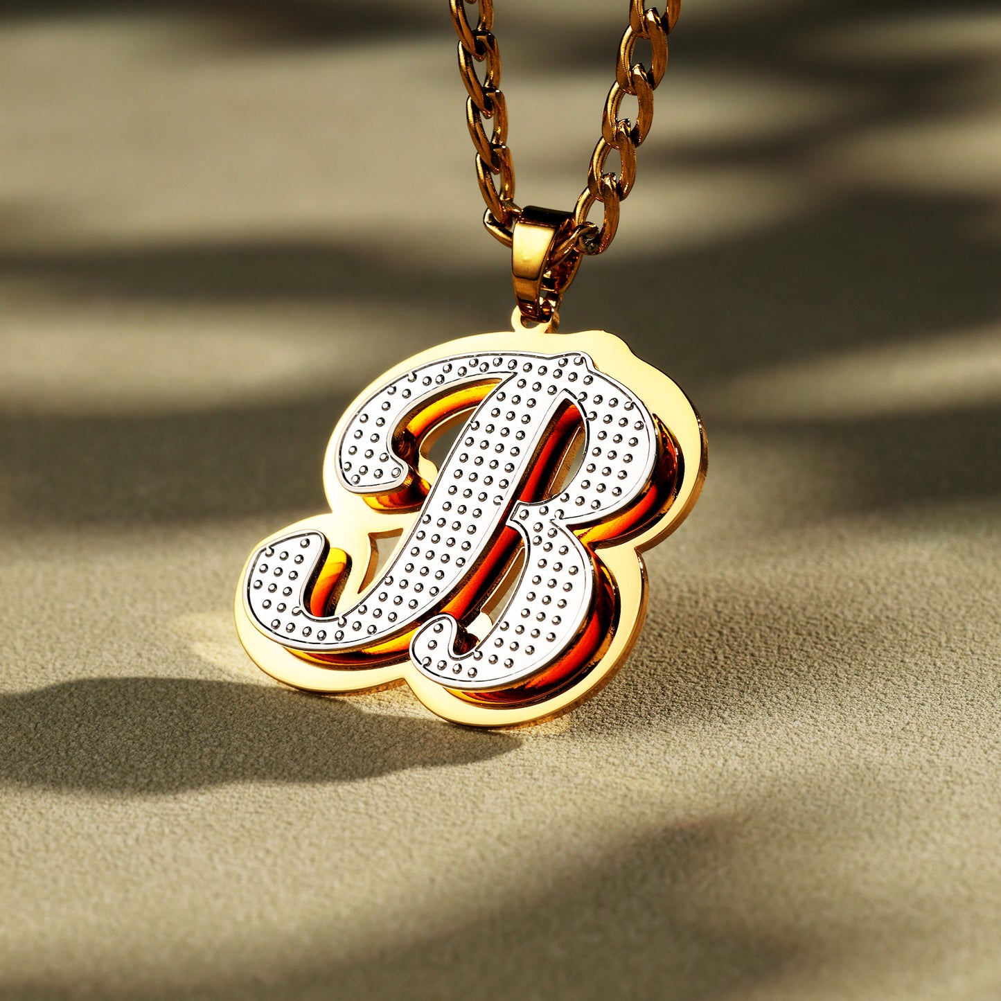 Personalized Diamond-Encrusted Initial Pendant Necklace