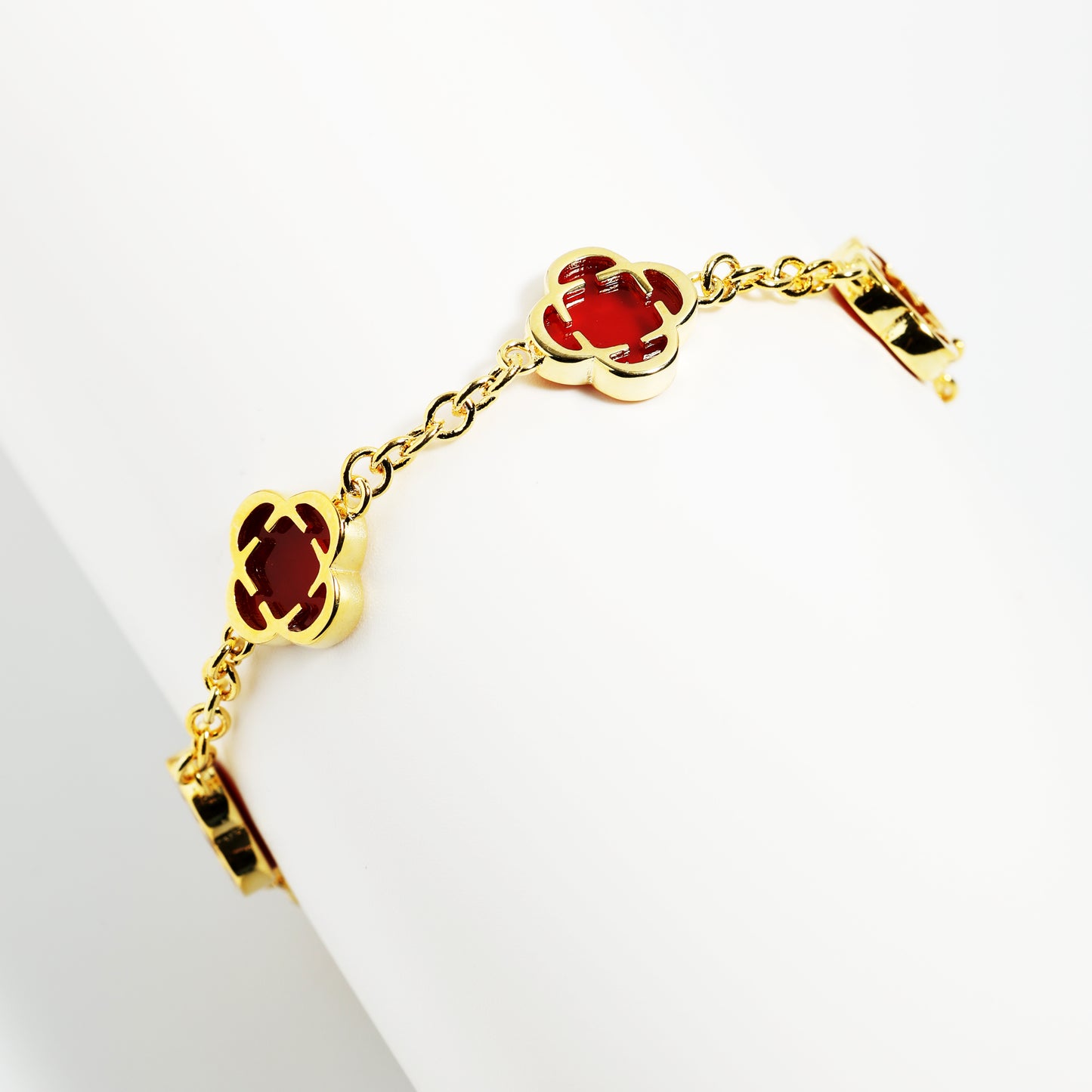 Red Clover Gemstone Necklace