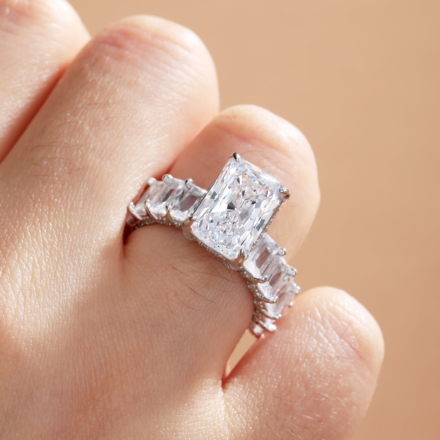 Gorgeous Radiant Cut Engagement Ring