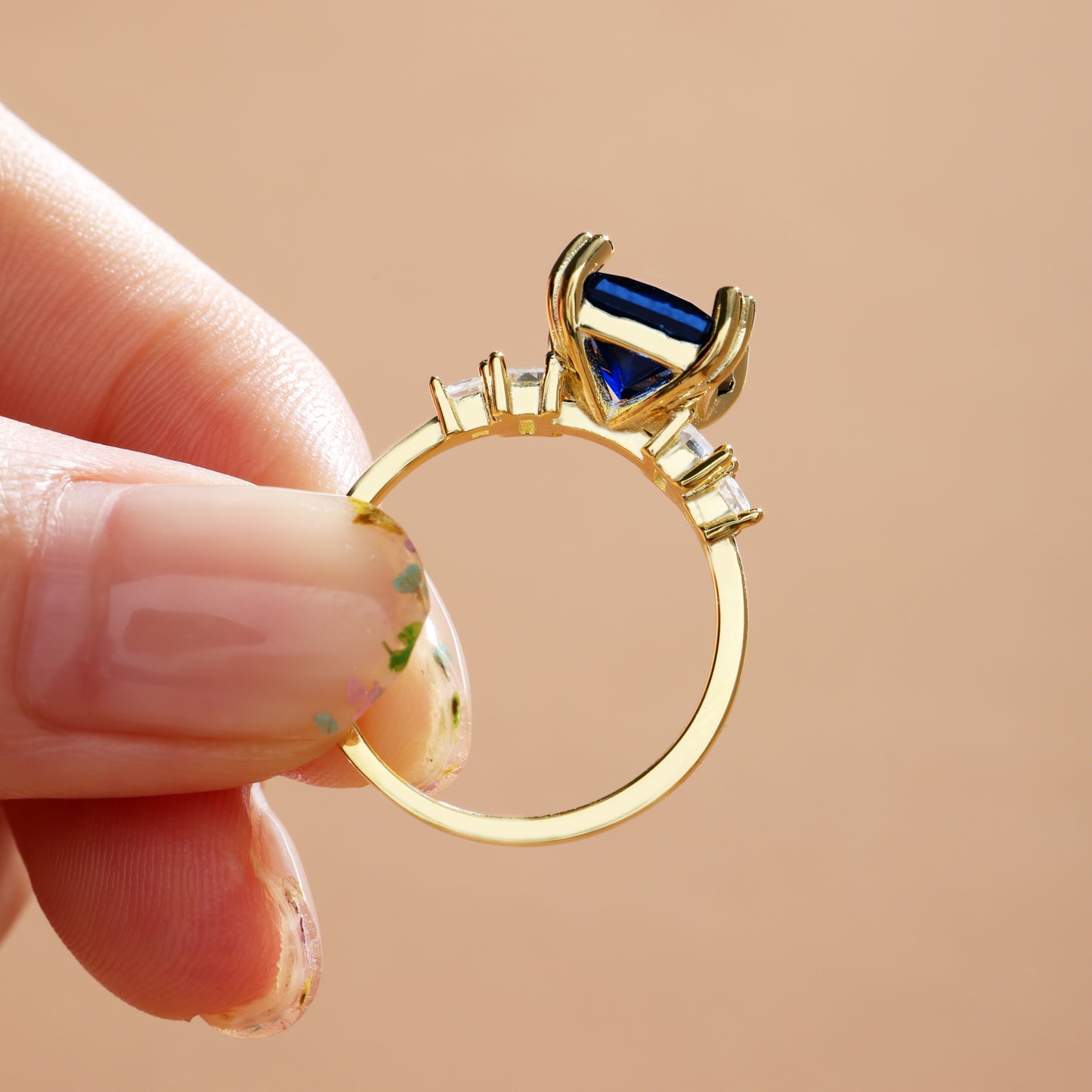 Emerald Cut Sapphire Engagement Ring