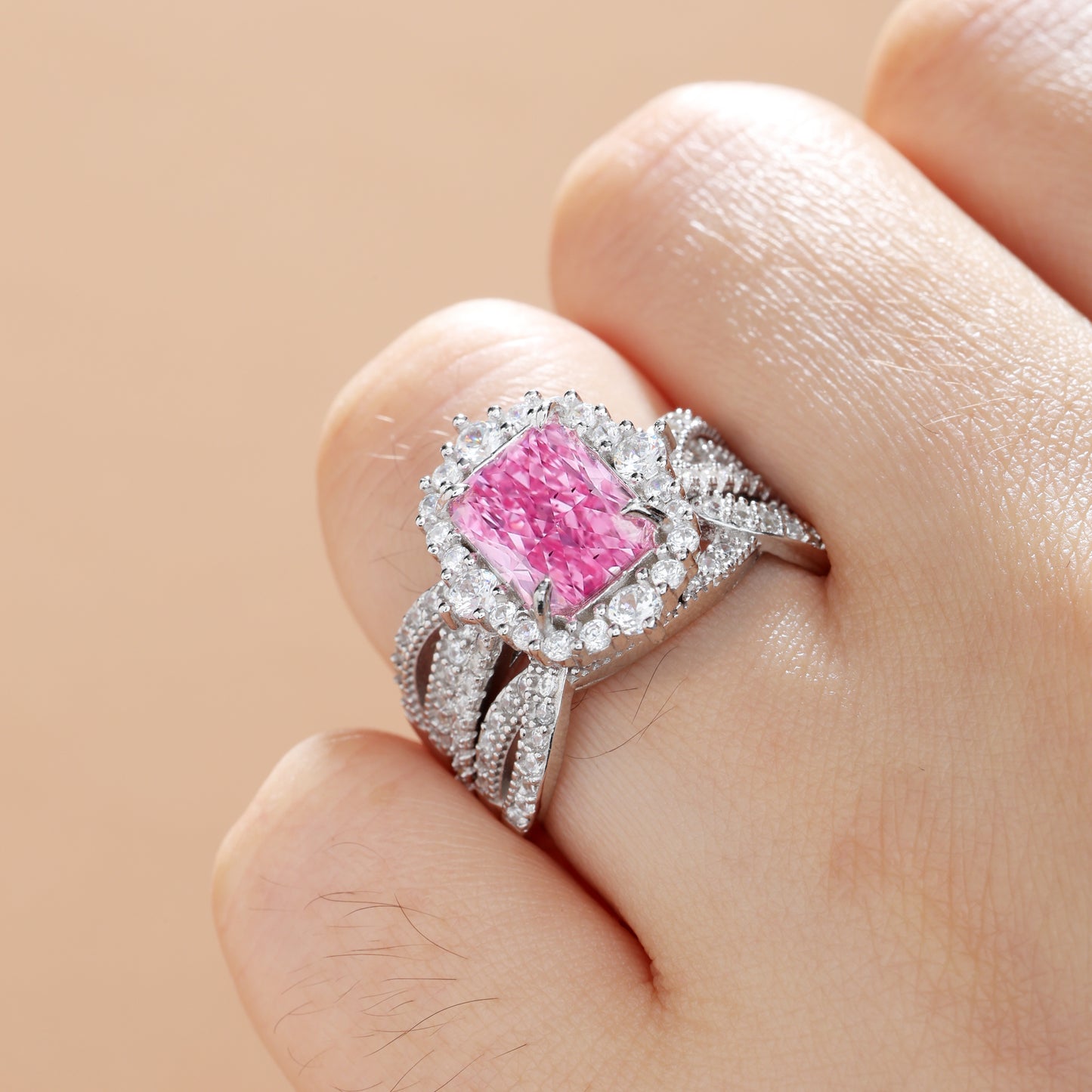 Interchangeable Halo Ring Set