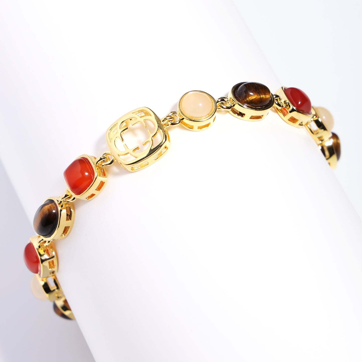 Red Crystal Gemstone Set(Gemstone Necklace & Bracelet)