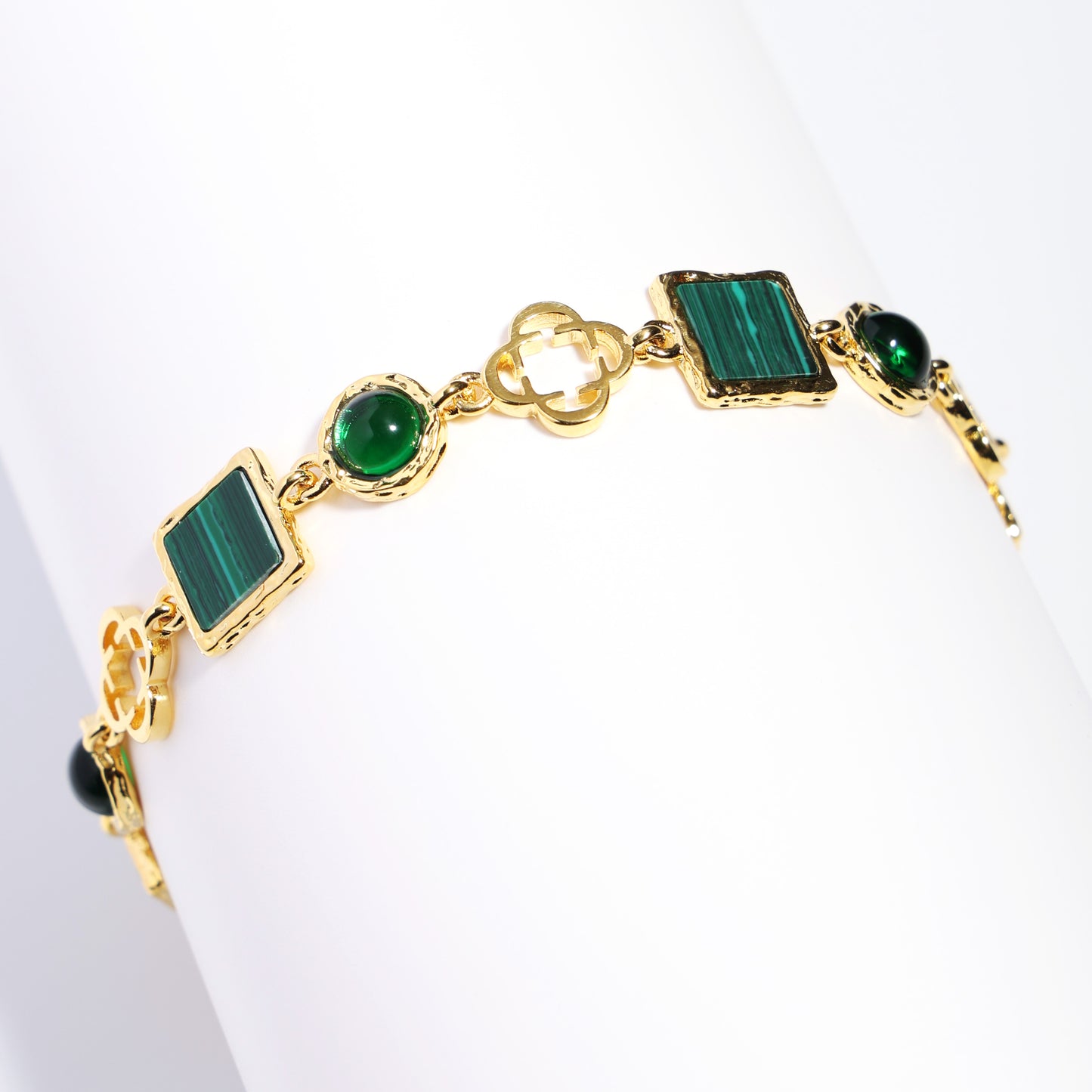 Green Quartz Gemstone Set(Gemstone Necklace & Bracelet)