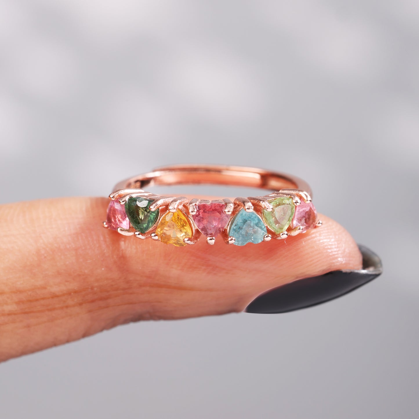 Sweetheart Symphony Heart-Cut Tourmaline Ring