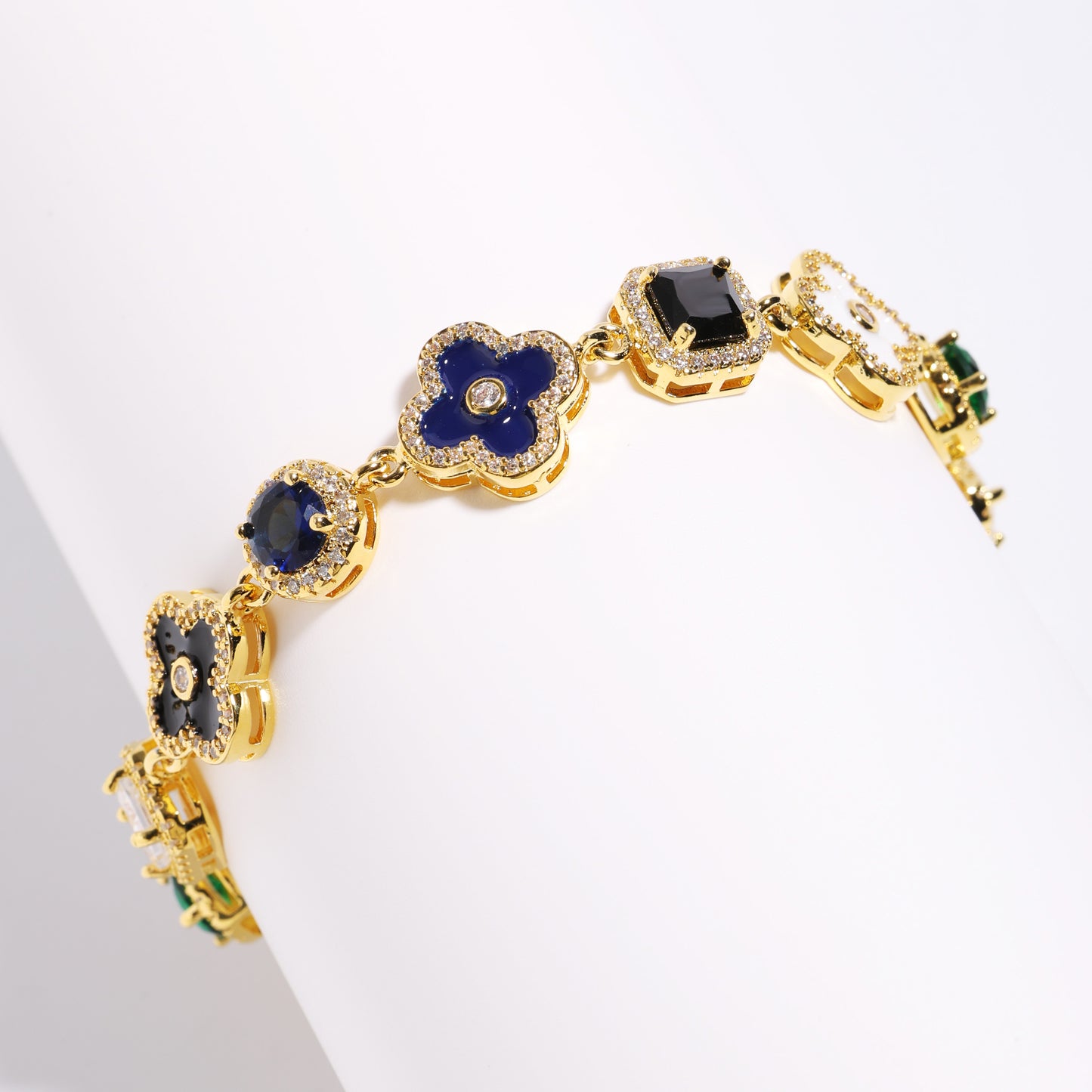 Gold Midnight Garden Gemstone Necklace