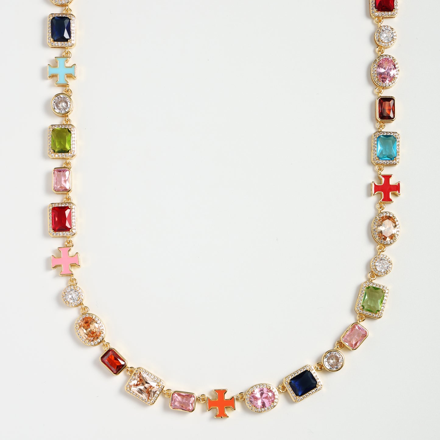 Gold Solstice Gemstone Necklace (Unisex)