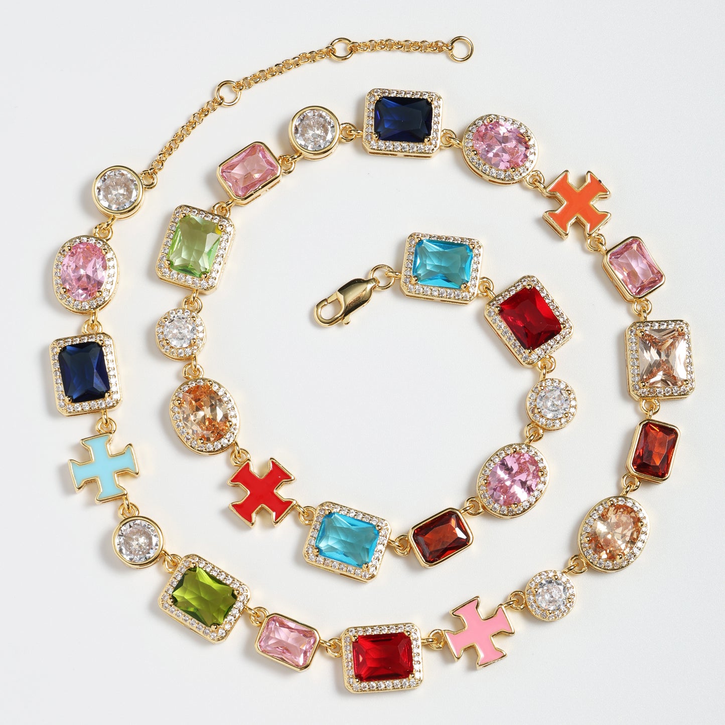 Gold Solstice Gemstone Necklace (Unisex)