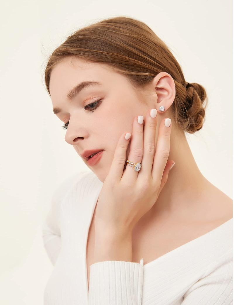 1.5CT Bridal Ring Sets Engagement Rings