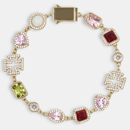 Pink Heart Multi Gemstone Necklace
