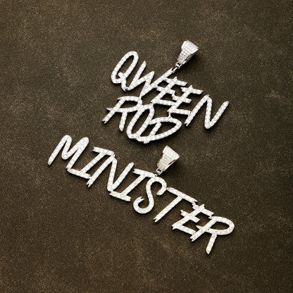 Custom Cursive Letter Necklace White Gold