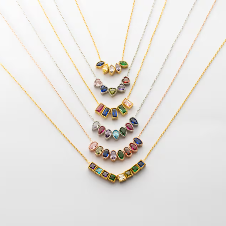 Personalized Birthstone Charms - Design your Necklace