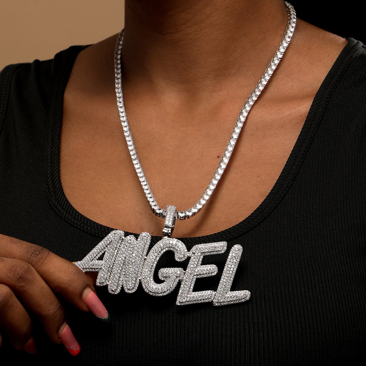 Custom Cursive Letter Name Necklace
