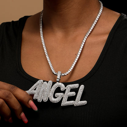 Custom Cursive Letter Name Necklace