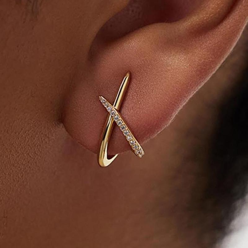 Minimalist Cubic Zirconia Diamond Earrings