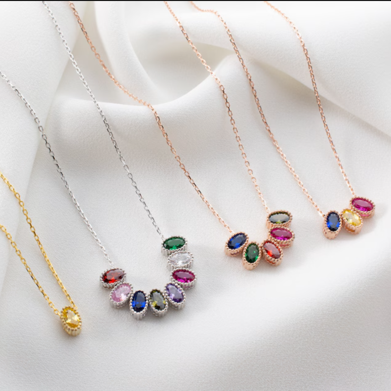 Personalized Birthstone Charms - Design your Necklace