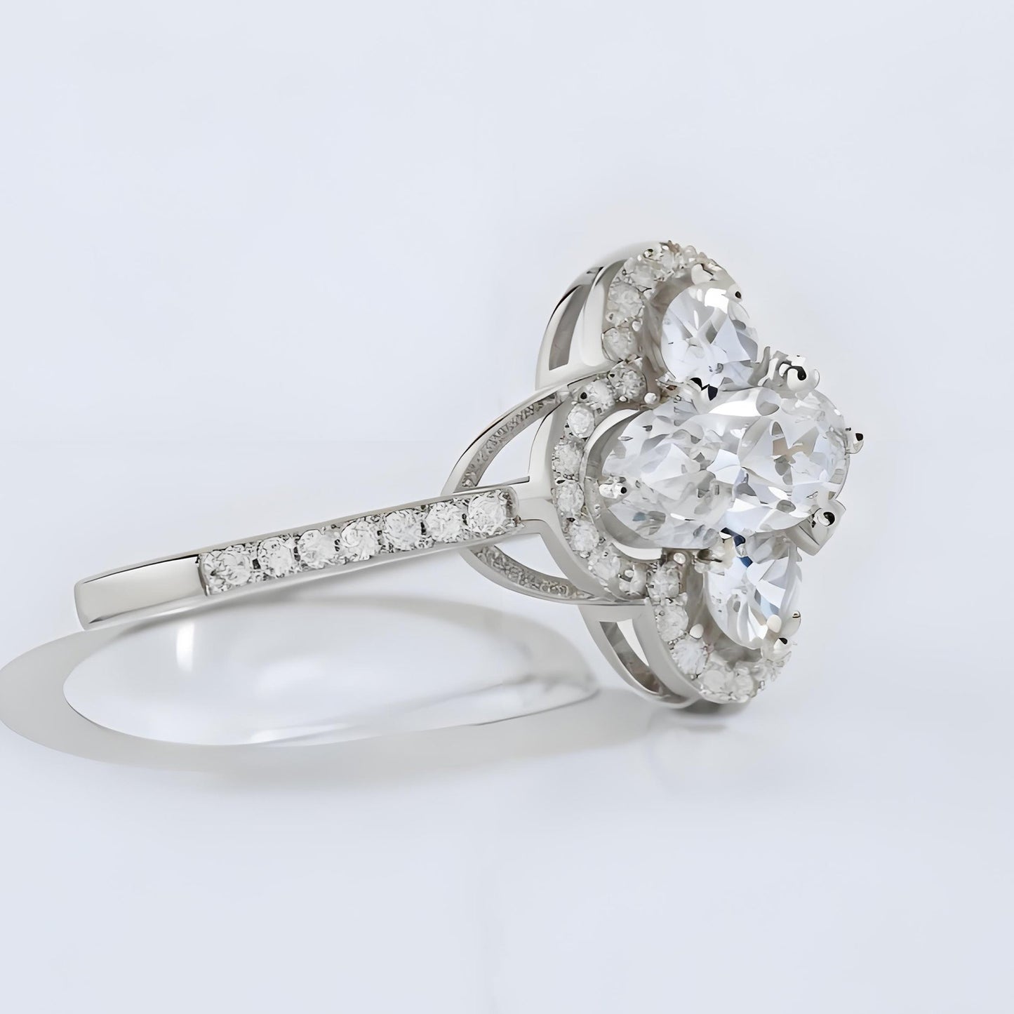 1.3ct D VVS1 Color Synthetic Moissanite Ring for Women