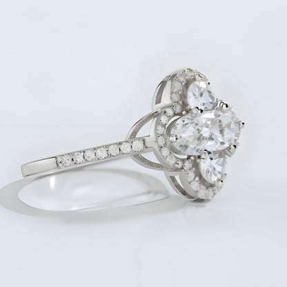 1.3ct D VVS1 Color Synthetic Moissanite Ring for Women