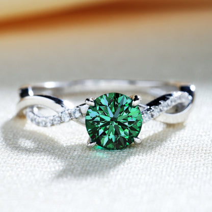 Twist 1.25 Carat Round Cut Promise Ring