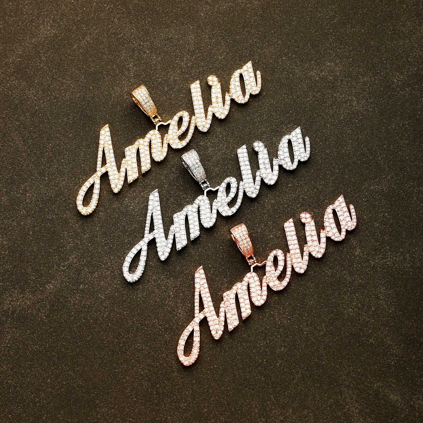 Custom Letter Name Necklace 18K Gold