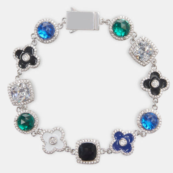 Multi Gemstone Motif Bracelet