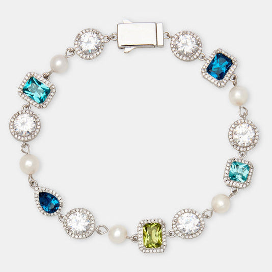 Blue & Green Mixed Gemstone Bracelet