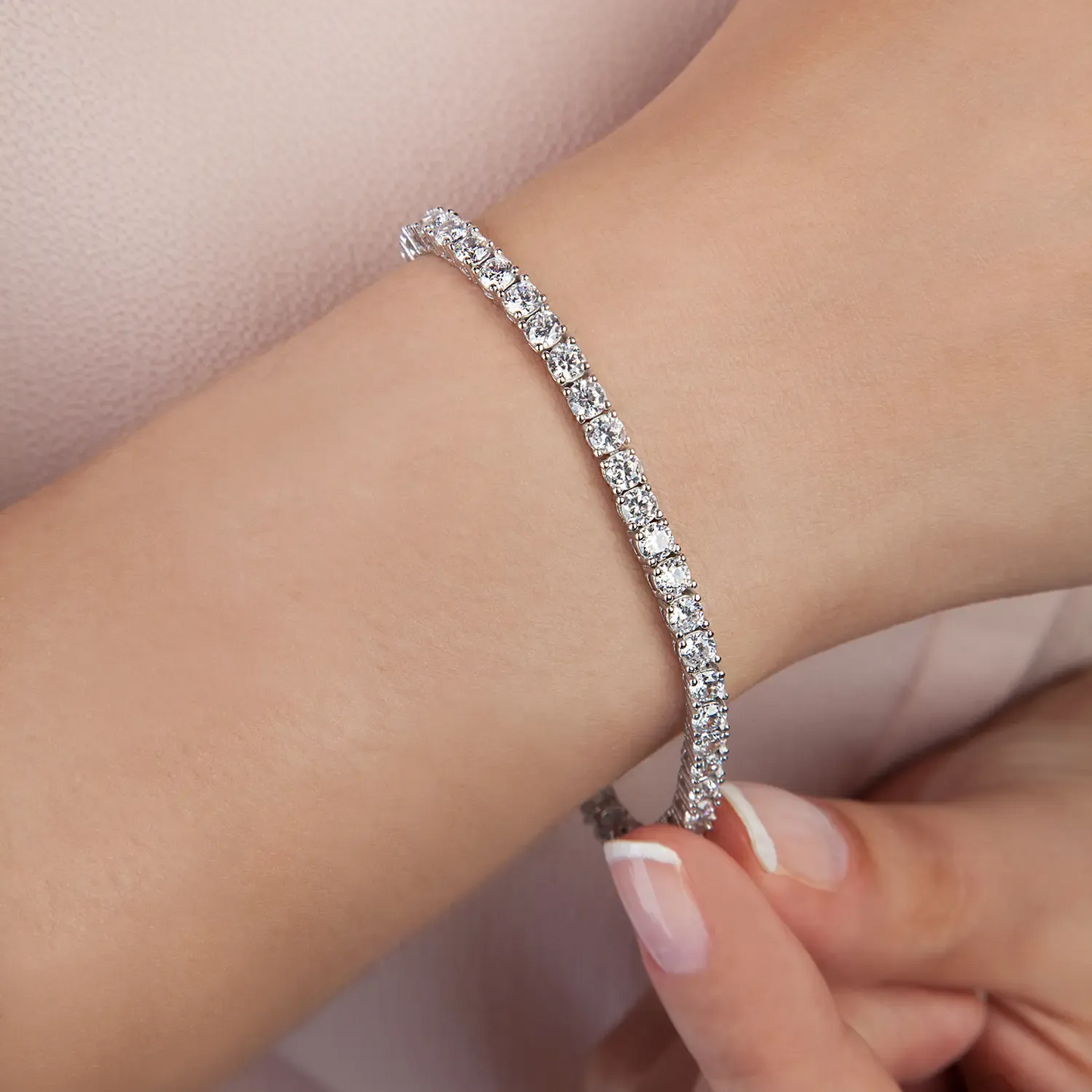 3mm CZ Tennis Bracelet for Women Classic Cubic Zirconia Eternity Bracelet