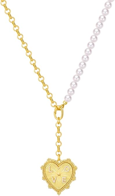Bold Heart Statement Necklace: Chunky Gold Chain & Pendant