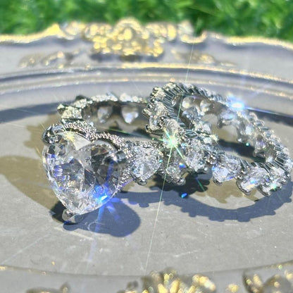 Two-Piece New Heart Ring Set