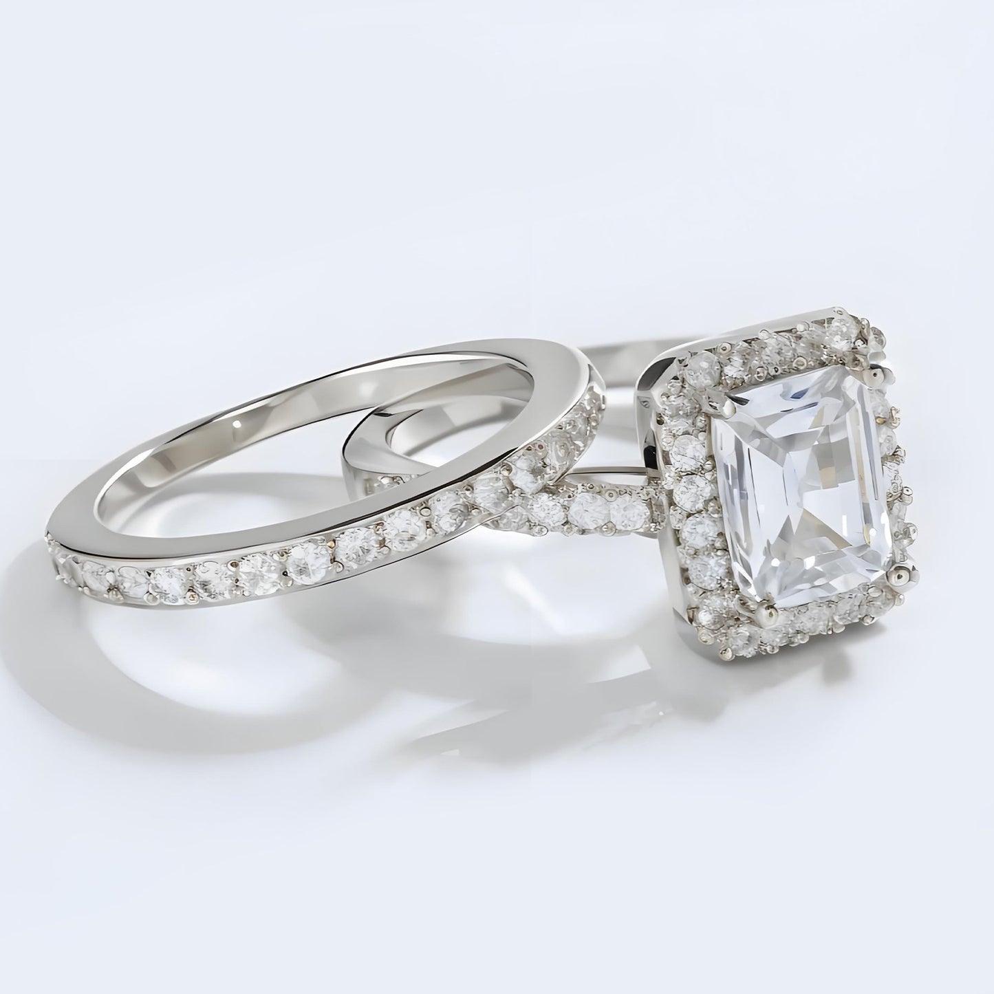 2CT Bridal Ring Set Engagement Rings
