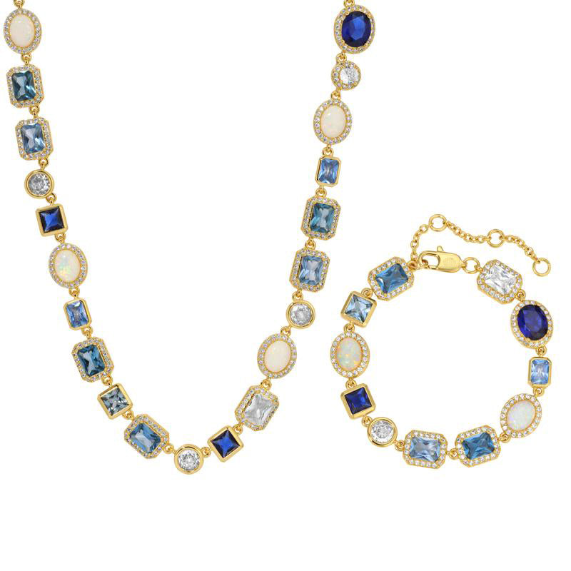Blue Stone Solstice Bundle(Unisex Necklace ＆ Bracelet)