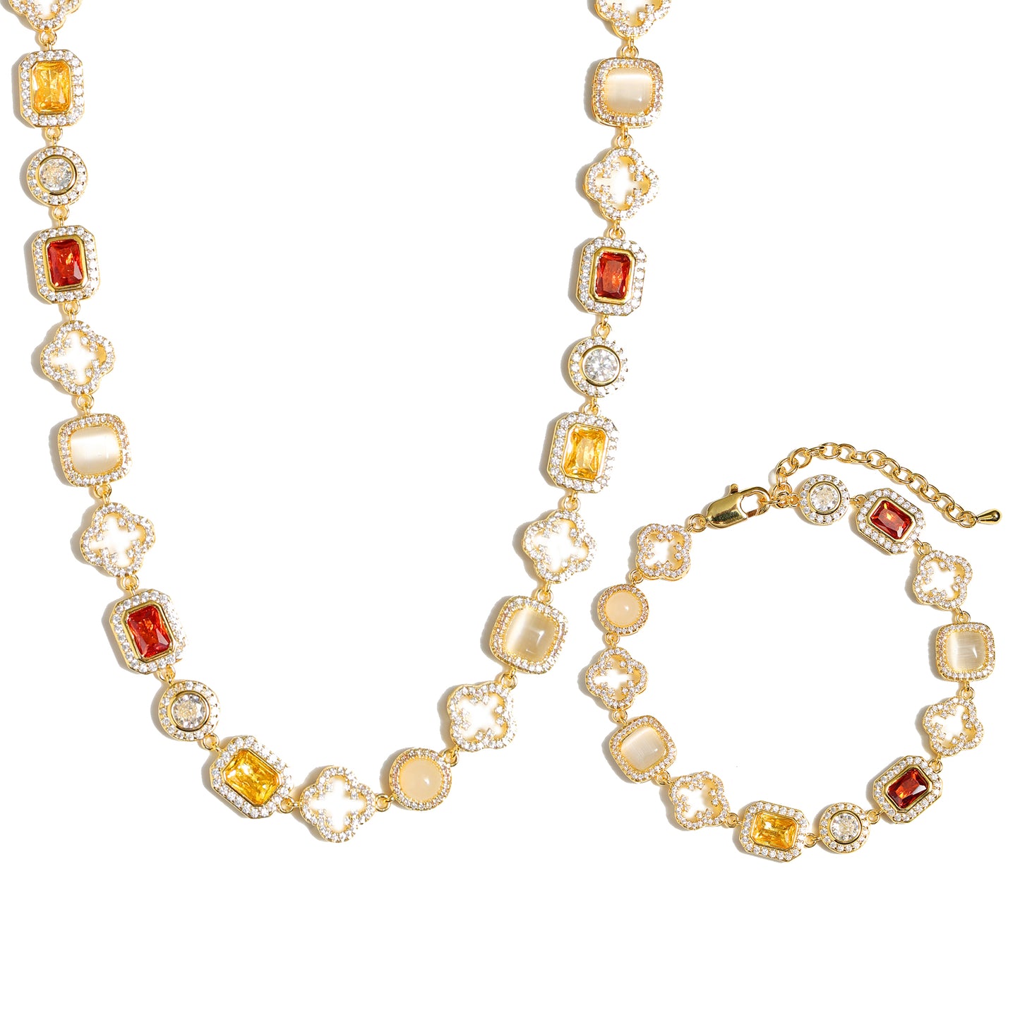 Iced Gemstone Necklace