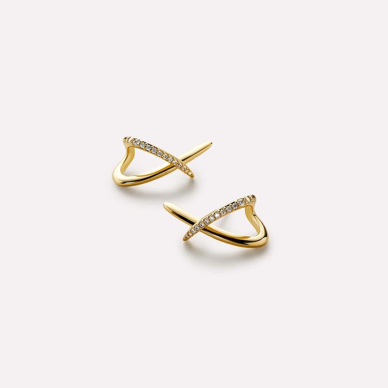 Minimalist Cubic Zirconia Diamond Earrings