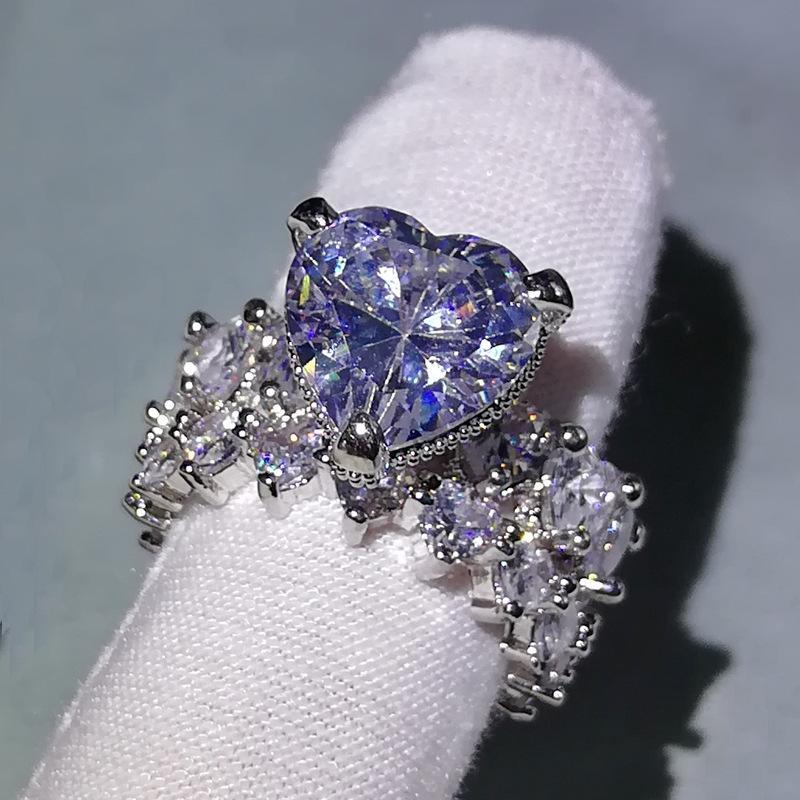 Two-Piece New Heart Ring Set