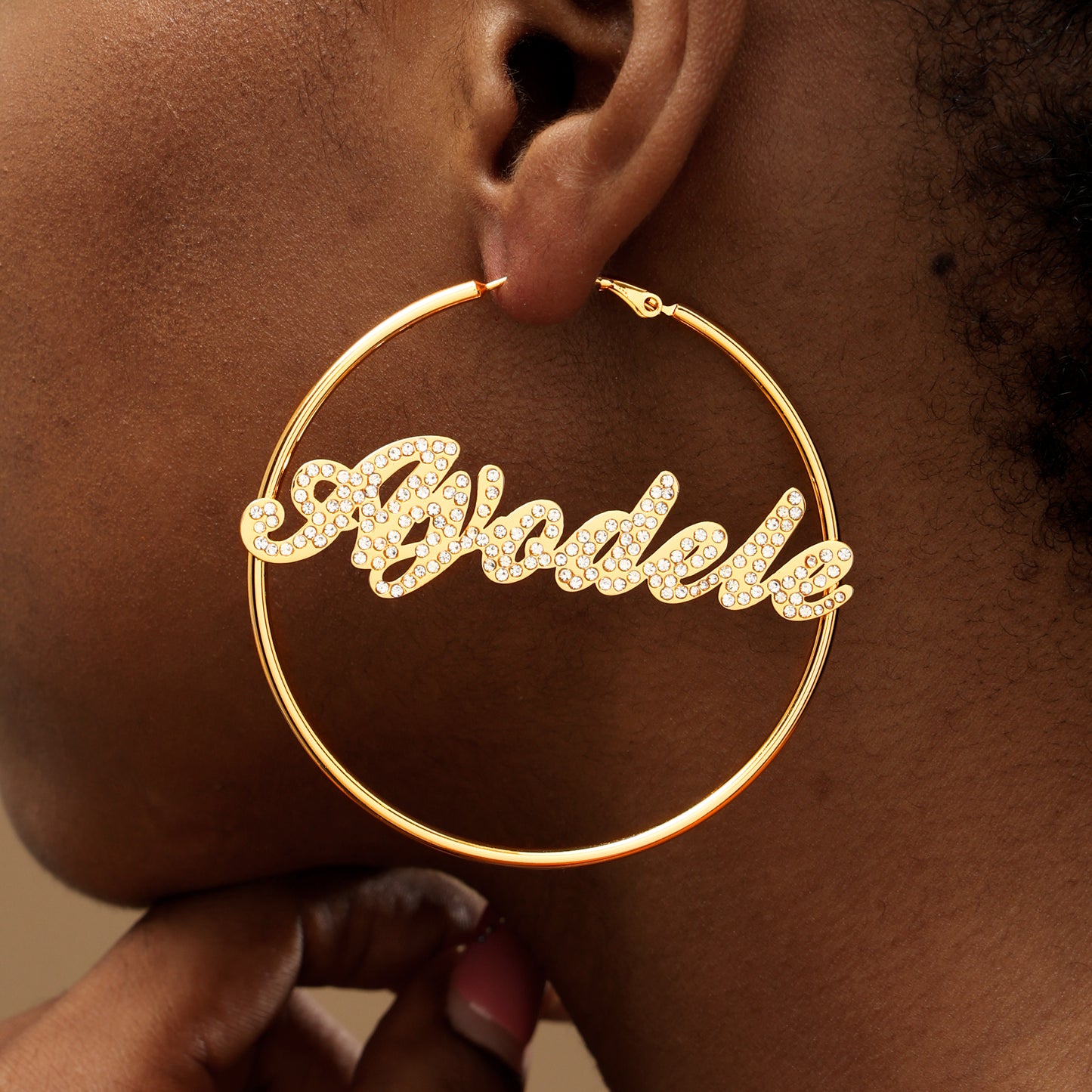 Fashion Big Hoop Name Earrings