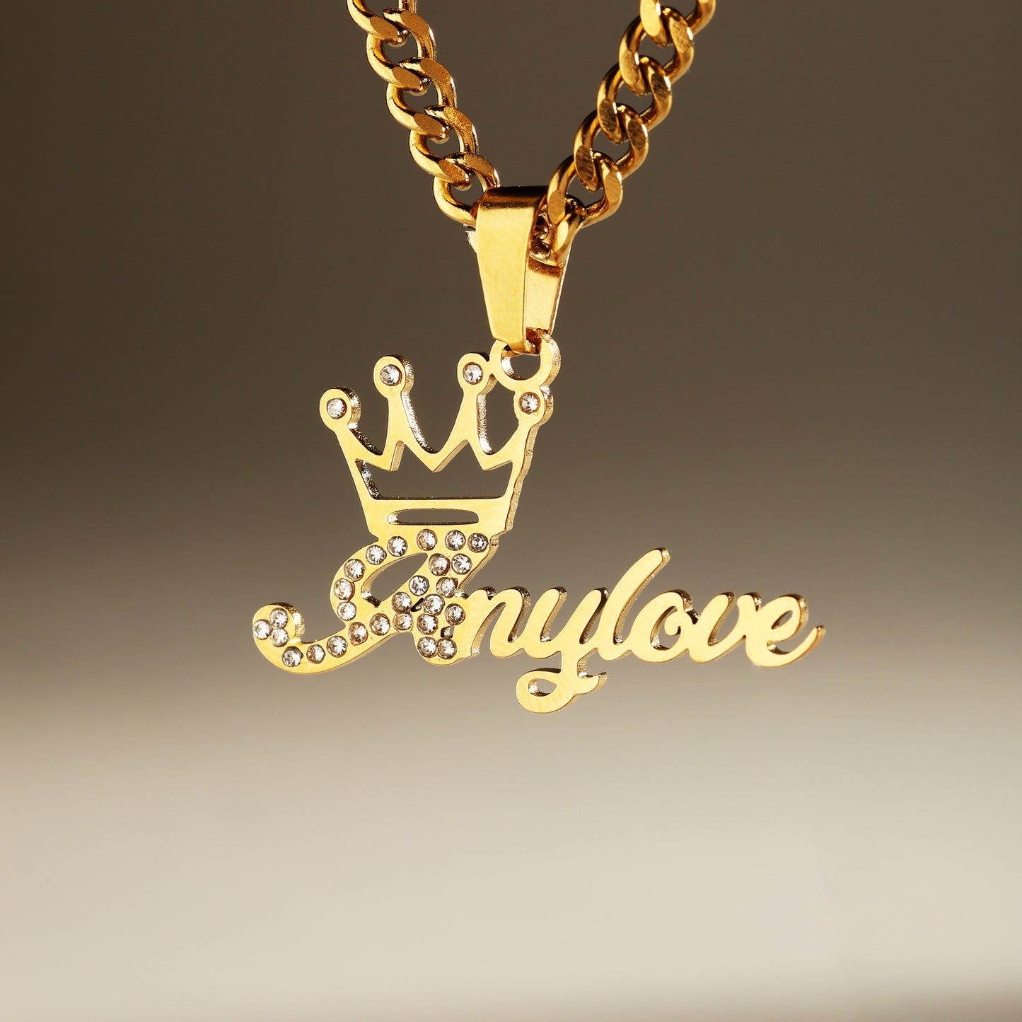 Personalized Royal Crown Name Necklace
