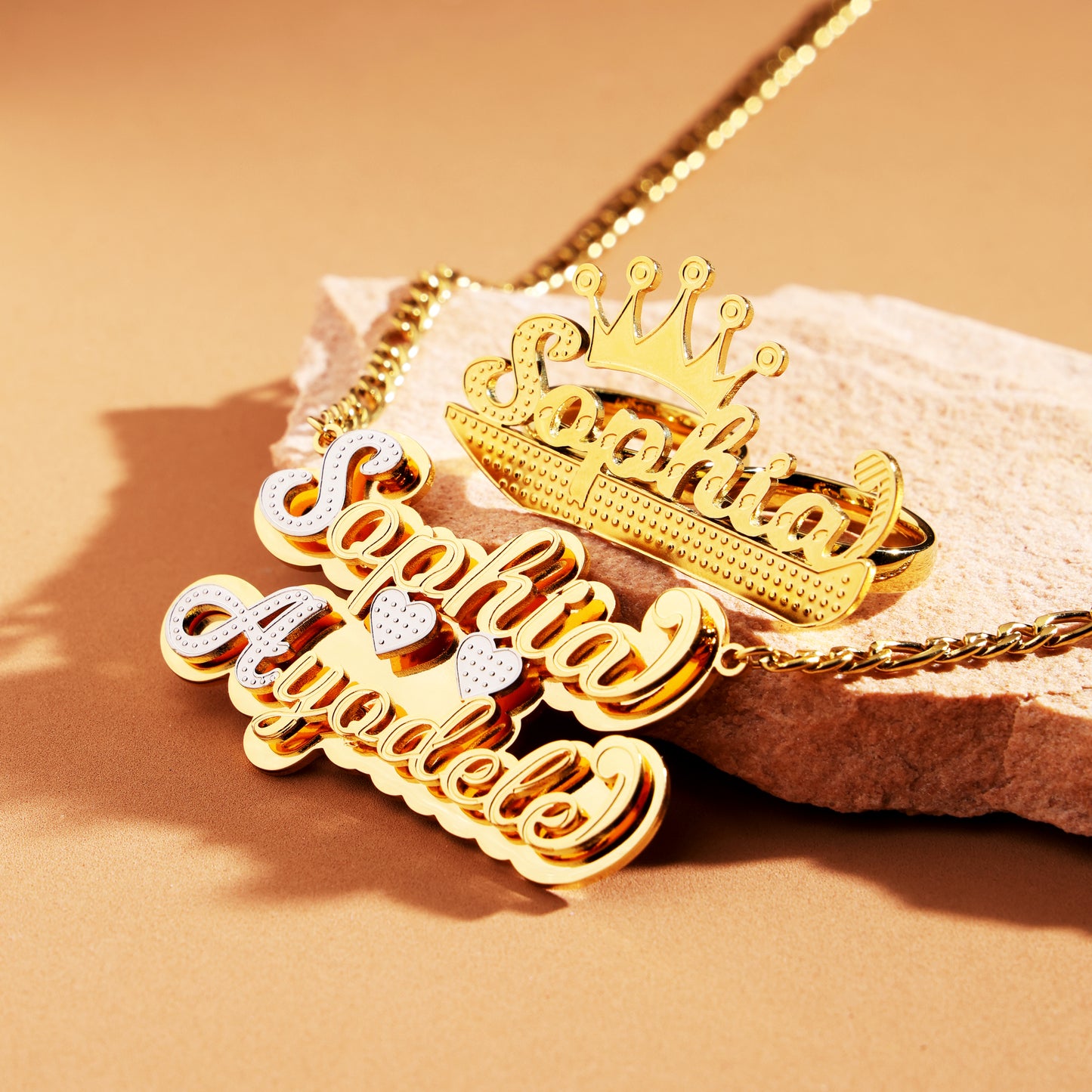 Dual Bamboo Coronets Custom Name Set