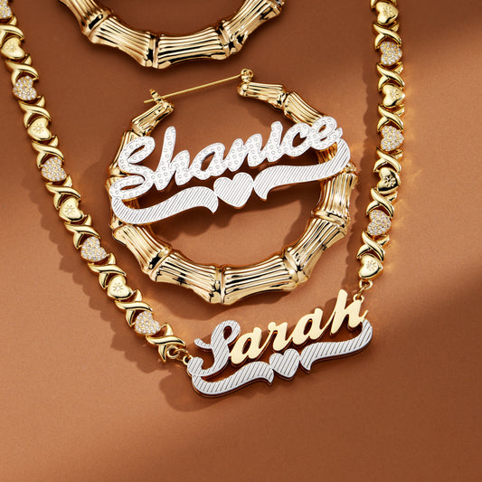 Queen’s Bamboo & Hearts Custom Name Set