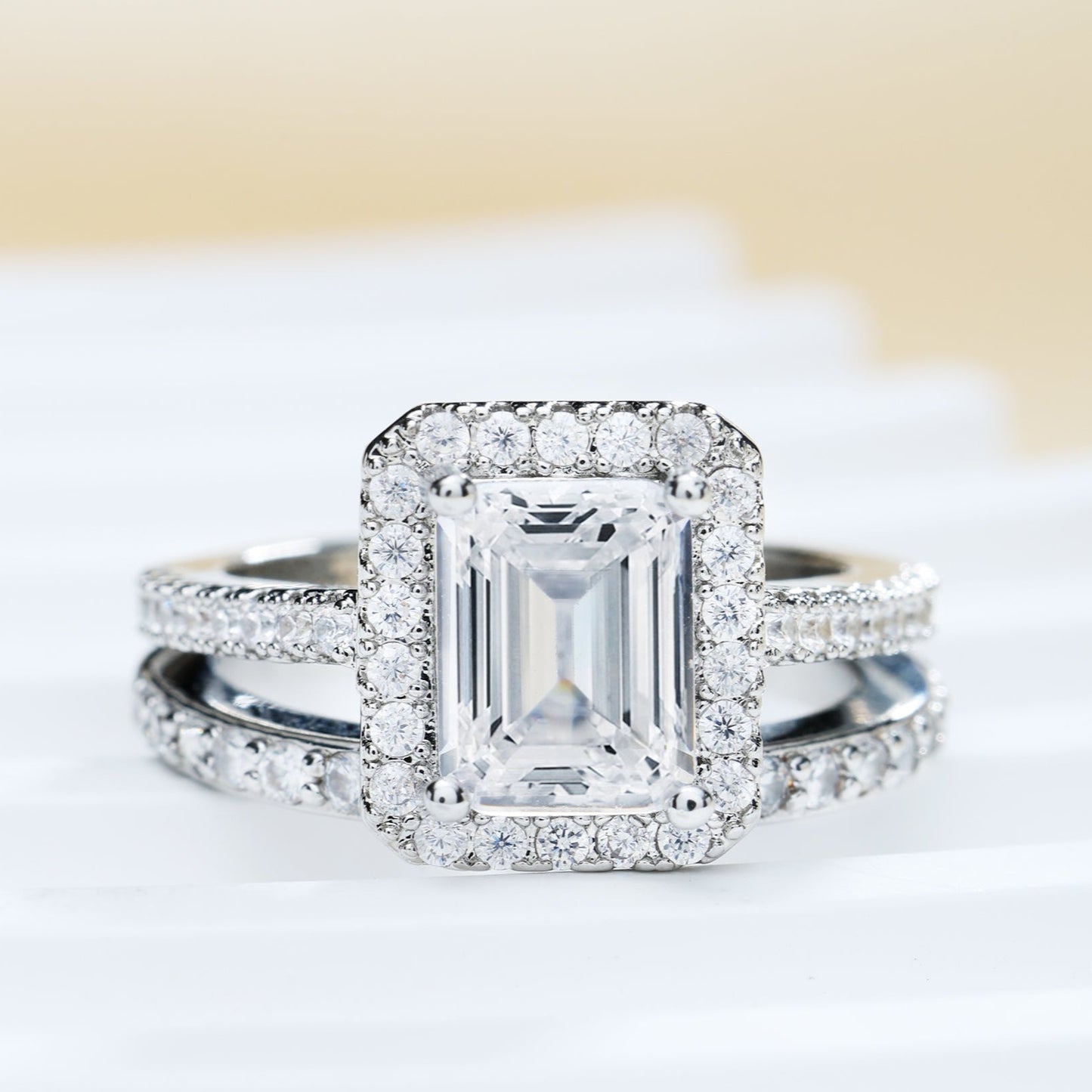 2CT Bridal Ring Set Engagement Rings