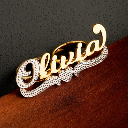 Two Finger Name Ring