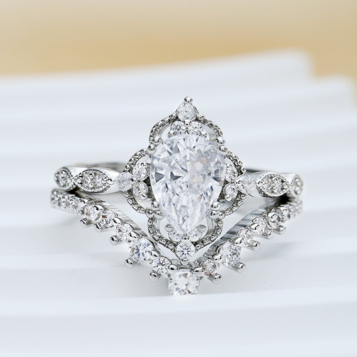 Silver Two-Piece Ring Set