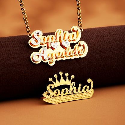 Dual Bamboo Coronets Custom Name Set