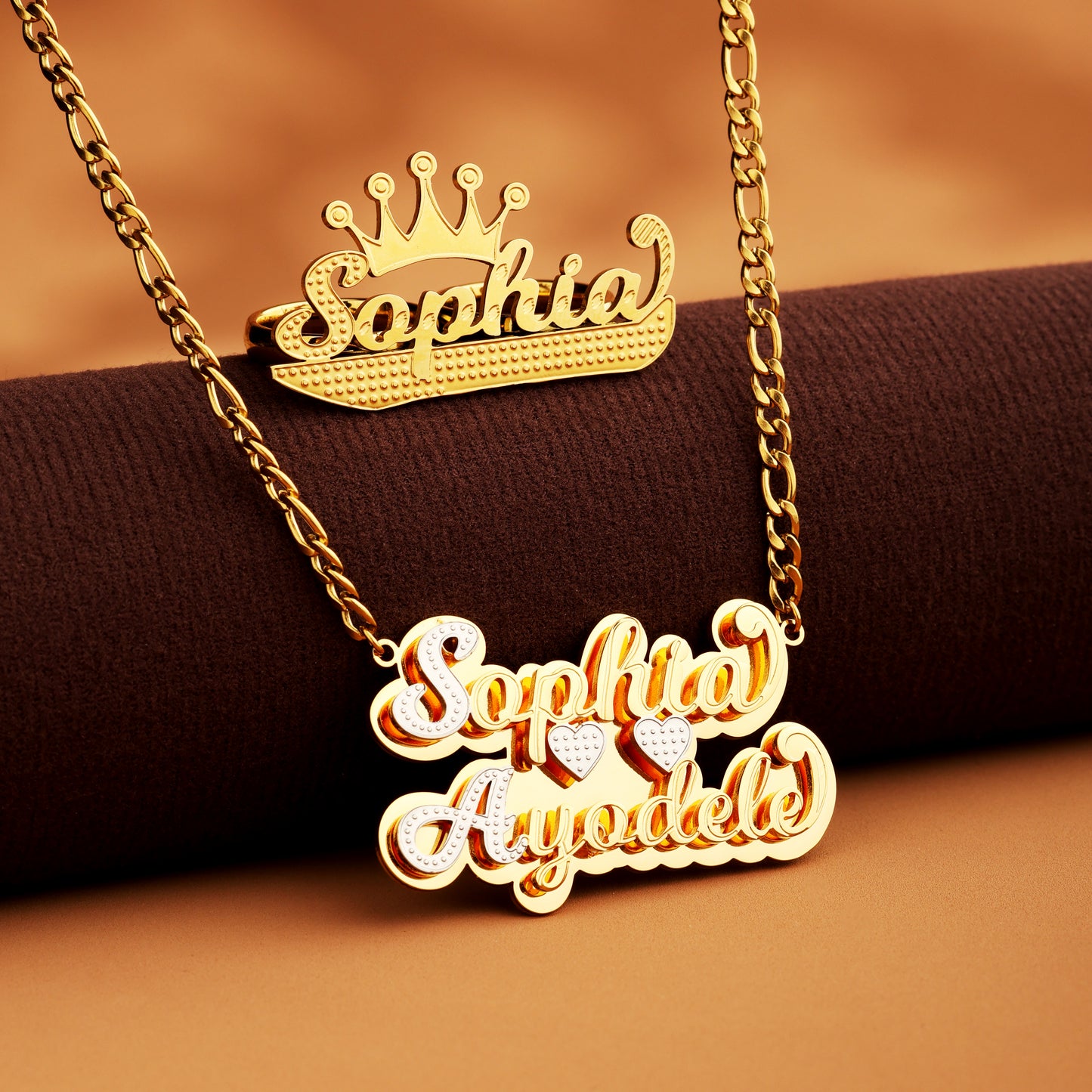 Dual Bamboo Coronets Custom Name Set