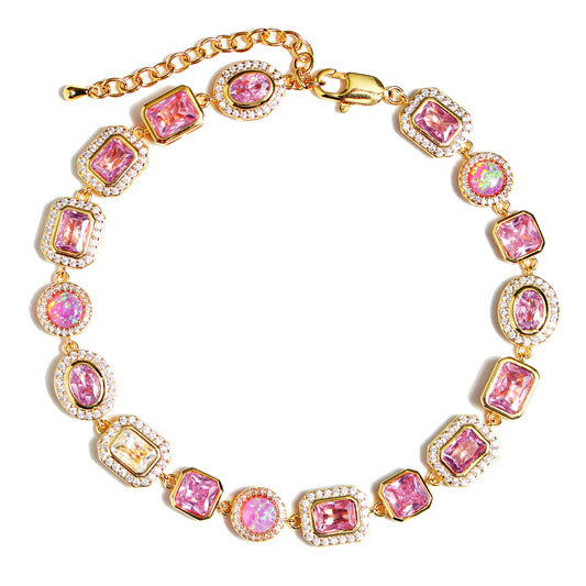 Amour Pink Solstice Gemstone Anklet