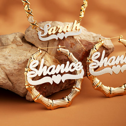 Queen’s Bamboo & Hearts Custom Name Set