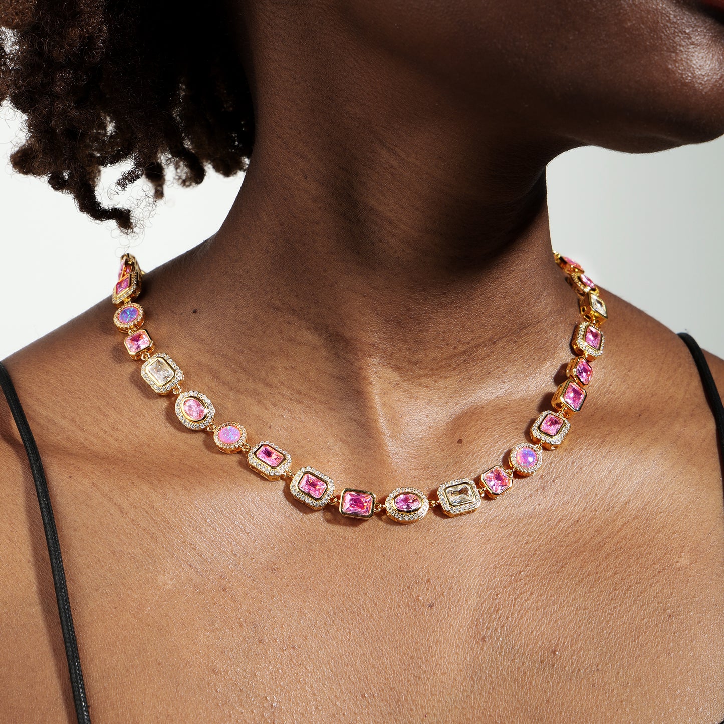 Amour Pink Solstice Gemstone Necklace Set